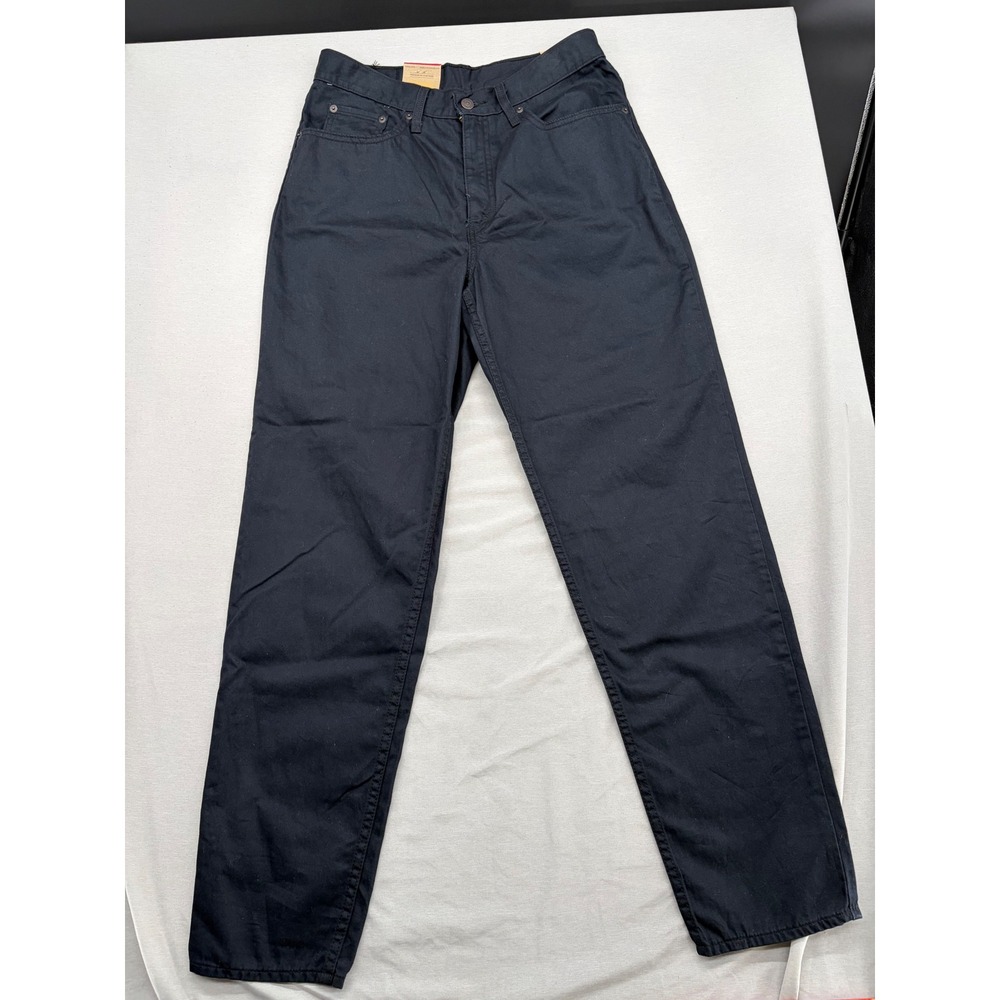 Levis High-Waisted Mom Jeans Black Tapered Leg Cotton Hemp Blend 30x30